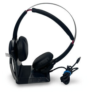 Plantronics Voyager Focus UC B825 Bluetooth Headset with 203079-01 Charging Dock